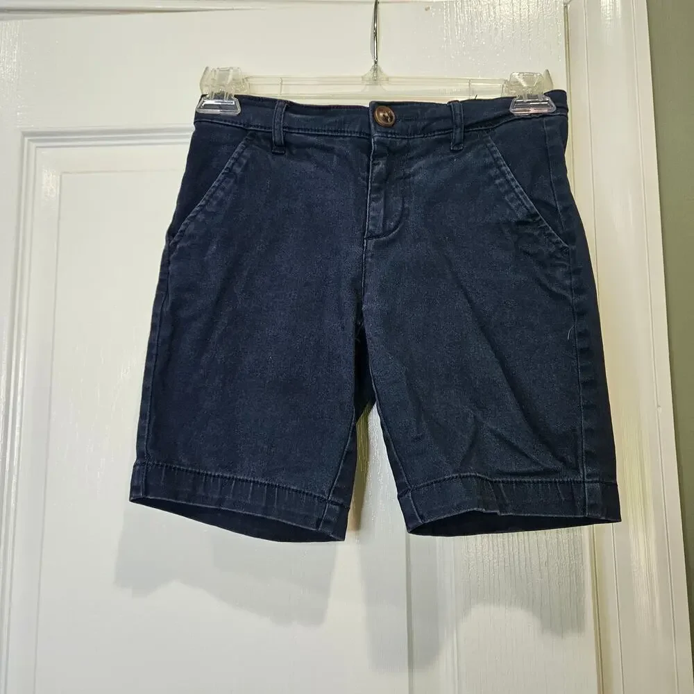 2 Pack Old Navy Girl's‎ Size 10 Navy Twill Bermuda School Uniform Shorts